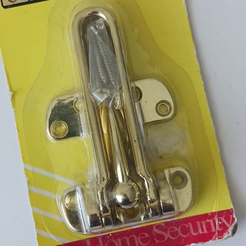 Mag Security Gold Door Guard Lock 4in long x 2.5in wide